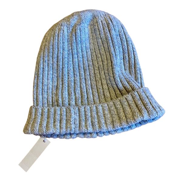 NWT Madewell Cotton Blend Slouch Beanie in Light Heather Gray - One Size - Picture 1 of 5